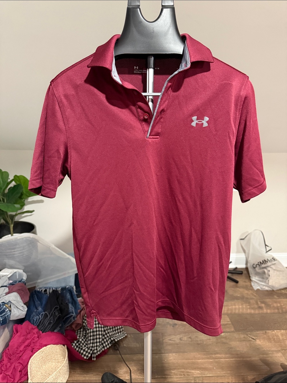 Under Armour Men's Berry Red Polo Shirt